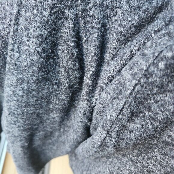 Saturday Sunday Anthropologie Cowl Neck Sweater Dress Medium, Heather Black - Picture 9 of 11